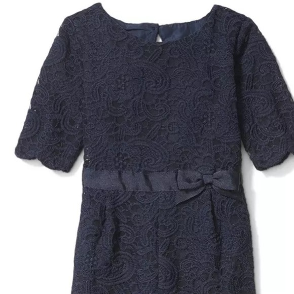 Janie and Jack Lace jumpsuit navy 4T - Picture 2 of 6